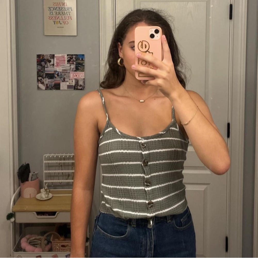 Green Stripped Tank!